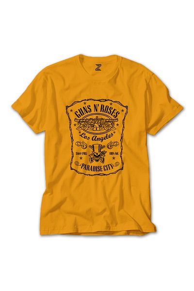Z zepplin Guns N Roses Paradise - Κίτρινο T-shirt