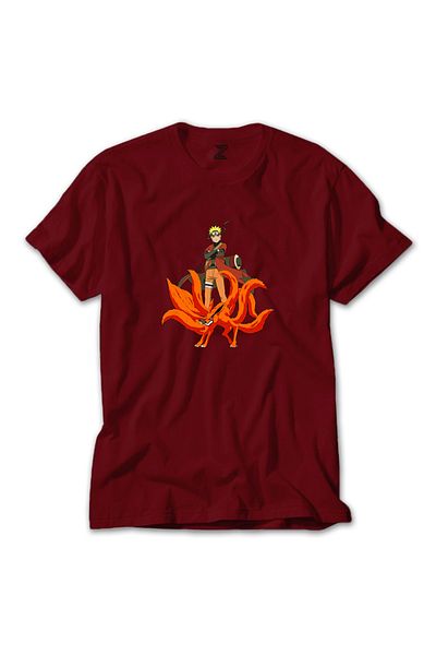Z zepplin Κόκκινο T-shirt Naruto Kyubie