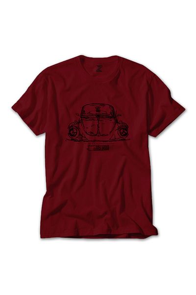 Z zepplin Κόκκινο μπλουζάκι Volkswagen Volkswagen Beetle 1972