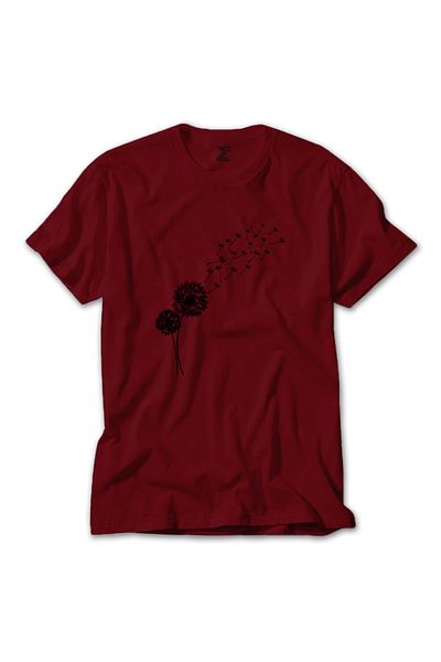 Z zepplin Seed Blowing In Wind Red T-shirt