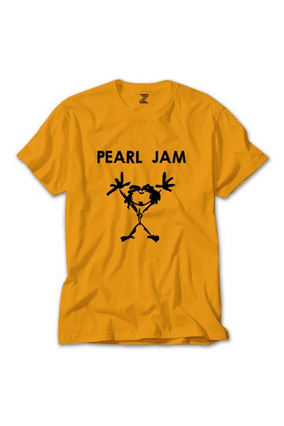 Z zepplin Pearl Jam Mascot - Κίτρινο T-Shirt
