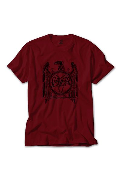 Z zepplin تي شيرت أحمر مقسم من Slayer Eagle
