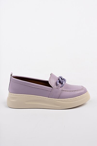 Freemax Women's Daily Faux Leather Light Comfortable Casual Shoes Lilac