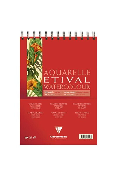 Clairefontaine كتلة ألوان مائية كلاسيكية من Etival مقاس 18 × 24 سم 300 جرام 3...
