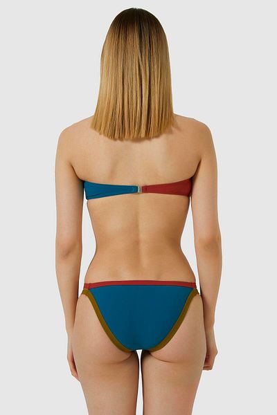 AYYILDIZ 5411 Set de bikini fără bretele, verde petrol