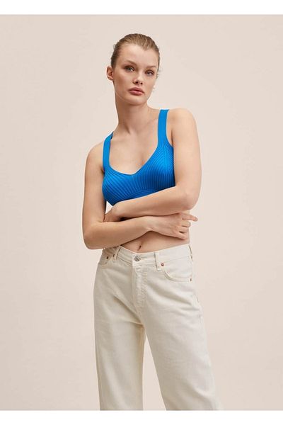 MANGO Woman Cropped Knit Top