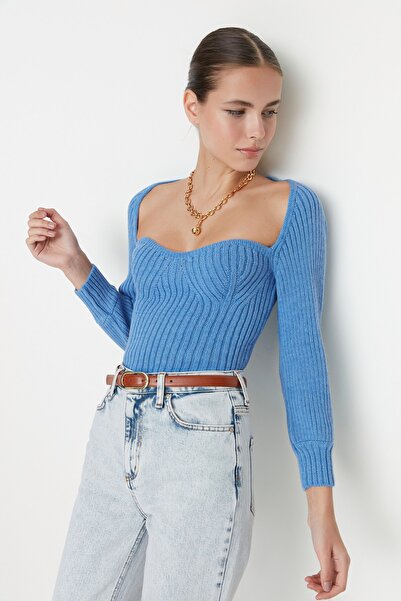 Trendyol Collection Pullover - Blau - Regular Fit