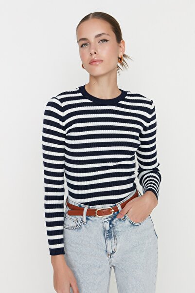 Trendyol Collection Sweater - Navy blue - Slim