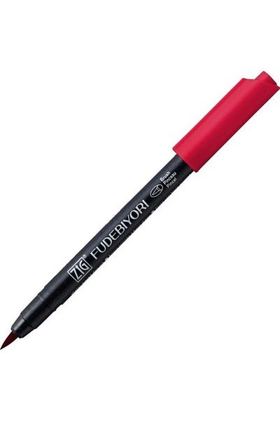 Zig Fudebiyori Red Cbk-55n 24 - قلم نبيذ برأس فرشاة