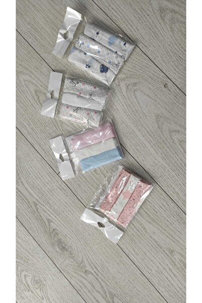 YEKA BEBE Bebek Penye %100 Pamuklu Ağız Mendili 3'lü