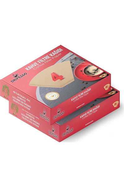 Bongardi Coffee Number 4 Brown Filter Coffee Paper - 2X80Pcs