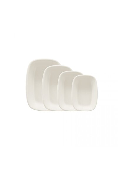 Bonna Porselen Gourmet Dikdörtgen Kayık Tabak 17*11,5 cm 6 Adet Grm17dky