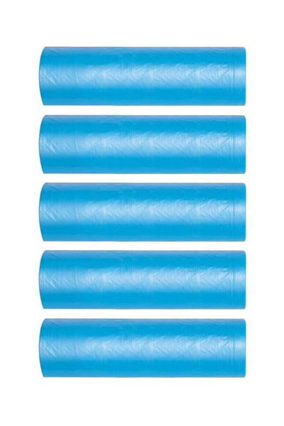 EYMARMARKET Blue Large Size Garbage Bag 65*80 Cm 10 Pieces Roll 5 Packs (50 Pieces)