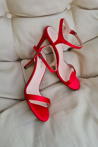 Topukla Footwear 036 1100 Women's Satin Single Band Evening Dress Shoes