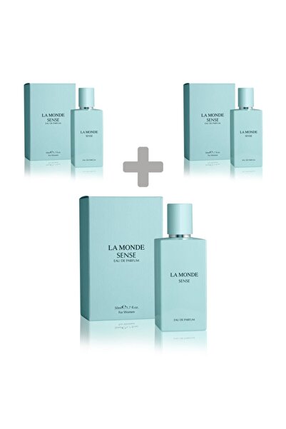 La Monde Lamonde Sense Mavi Edp 50 Ml Kadın Parfüm 3'lü Set