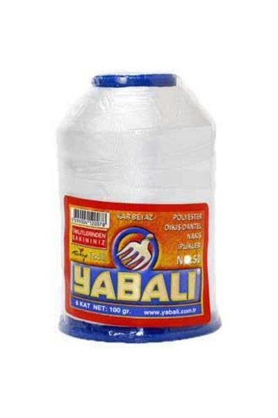 Yabalı Polyester Lace Thread 100 Gr Snow White No: 50