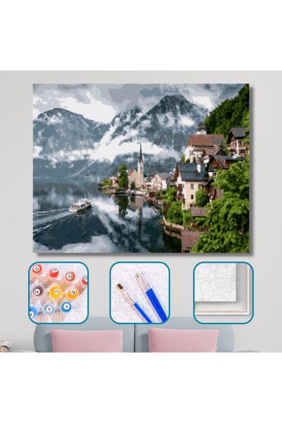 KendinYap Sayılarla Boyama Seti Kasnaklı Alpler 40 X 50 Cm