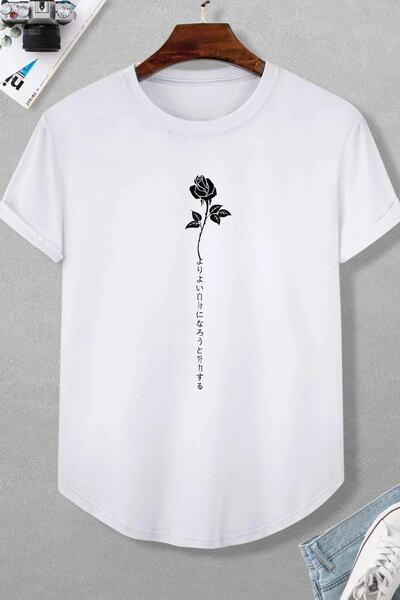 Melphi Tricou cu imprimeu supradimensionat Rose White