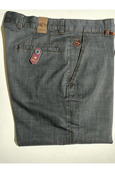 LAMPART Yan Cep Lyocell Erkek Büyük Beden Kot Pantolon