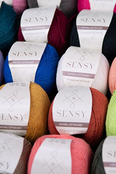 SENSY Premium Amigurumi Ipi Punch (PANÇ) Baby Soft Cotton 50 gr Örgü Ip Bebe Mavisi