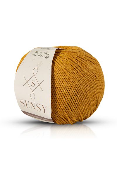 SENSY Premium Amigurumi Thread Punch Baby Soft Cotton 50 gr Knitted Thread Mustard