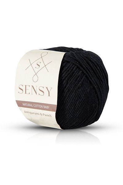 SENSY Premium Amigurumi Yarn Punch Baby Soft Cotton 50 gr Knitting Yarn Navy Blue