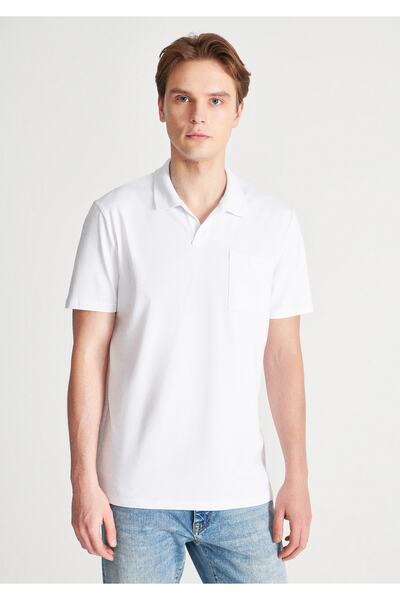 Mavi Weißes Polo-T-Shirt, reguläre Passform / normaler Schnitt, 0610297-620