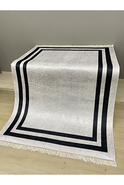 ALLGELSİN Yıkanabilir Kaymaz Tabanlı Halı Ince Yazlık Dekoratif Salon, Oturma...