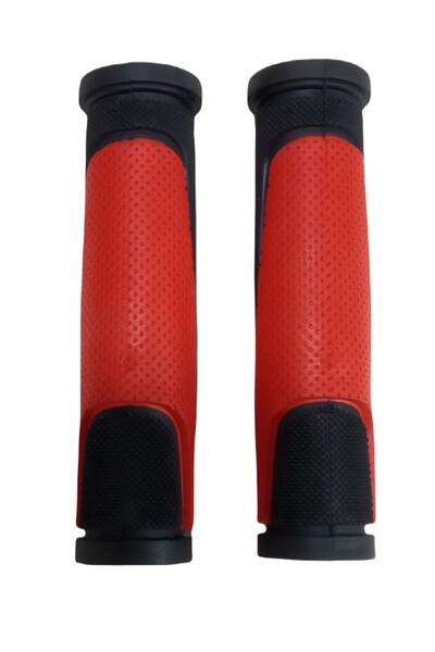 KNT 2 Renkli Bisiklet Elciği Pvc Silikon Kırmızı Siyah Renk 125 Mm Uzunluk