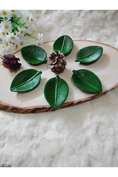 yuselaticaret Coffee Serving Set of 6 Leaf Designed Dragee Dispensers