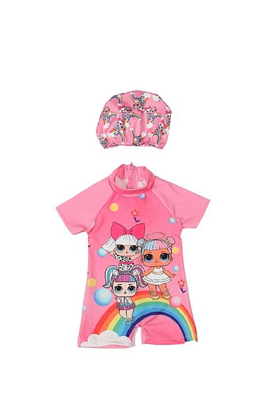 PODİUM GİYİM New Season Girls' Printed Quick Drying Swimsuit Set