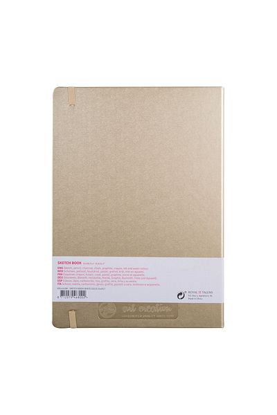 Talens Sketchbook Hard Cover Sketch Drawing Notebook 21x30 Cm140 gr80 YpMetallic Gold
