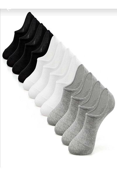 SOYTEMİZ Men's Cotton Invisible Sneakers Sports Socks 12 Pairs