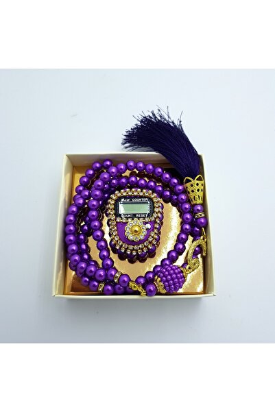 Zikirmatik And Prayer Bead Set Purple