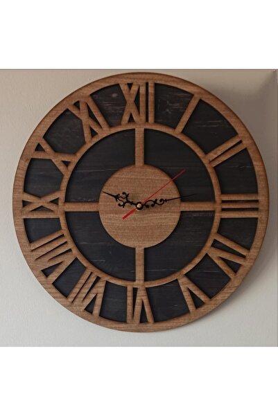 Ahşap Ceas de perete decorativ cu cifre romane