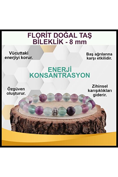OSMANLI DEĞERLİ TAŞ سوار من حجر الفلوريت الطبيعي المعتمد 8 مم - B858