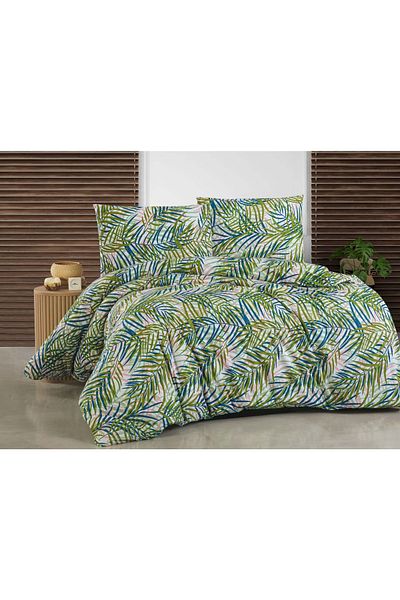 Menderes Home Σετ Παπλωματοθήκη Ranforce Μονό - Cotton Collection Green Living