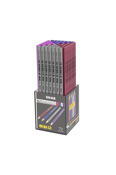 Silka Shine Triangle Metallic Pencil Pack of 12