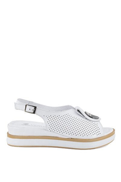 Venüs 2216405y Kadın Hakiki Deri Sandalet Beyaz