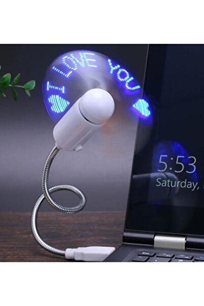 Hazar Led Mini Usb Ledli I Love You Yazılı Fan, Mini Usb Vantilatör
