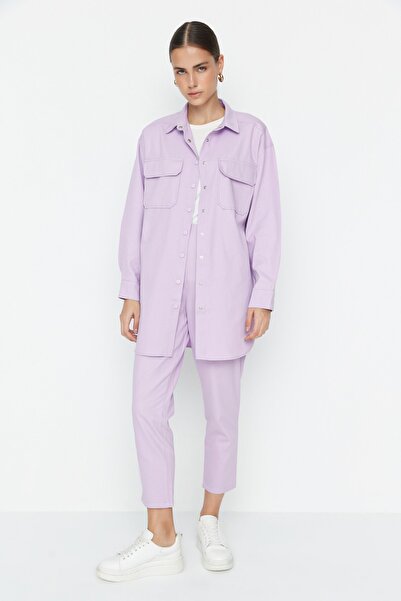 Trendyol Modest Two-Piece Set - Purple - Relaxed