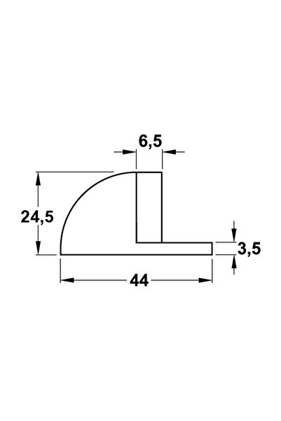 Hafele Kapı Stoperi - Zemine Yapıştırarak - Paslanmaz Çelik Mat 44x25mm, Yapışkanlı Stoper