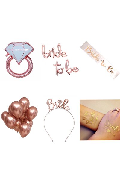 Happyland Bachelorette Party Rose Gold Bride to Be Party 23 Piece Set