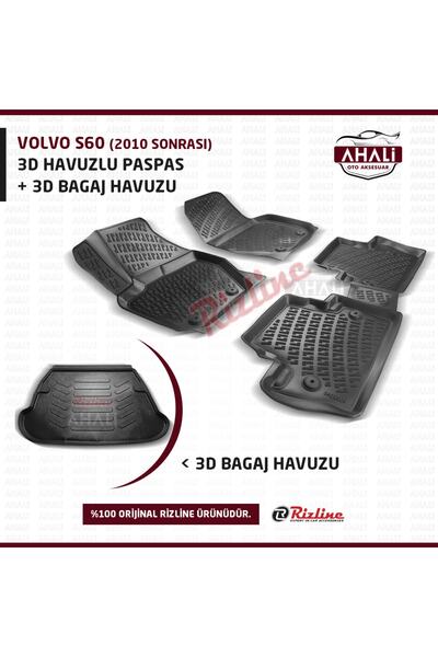 Rizline Volvo S60 2010 Sonrası 3d Havuzlu Paspas Ve Bagaj Havuzu