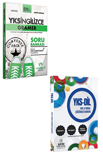 AKIN DİL Modadil Yks Grammer Soru Bankası + Yks Dil Ydt 8 Video Çözümlü Deneme