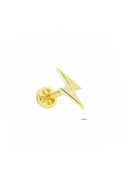 Glorria Gold Lightning Tragus Piercing