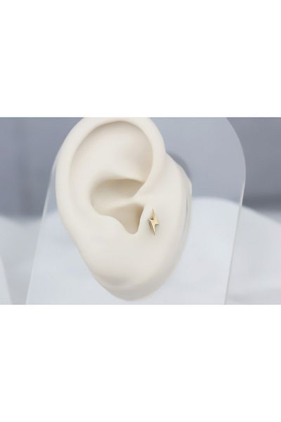 Glorria Gold Lightning Tragus Piercing