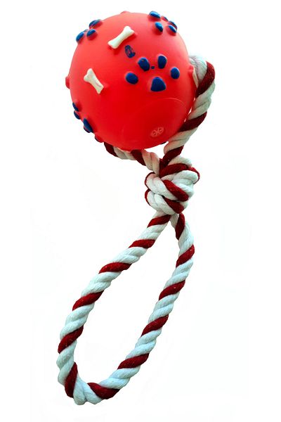 AMORE Drawstring Ball Dog Toy Pink