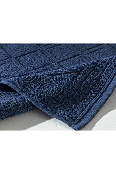 English Home Freya Бавовняний жакардовий килимок для ніг 50x70 см, синій