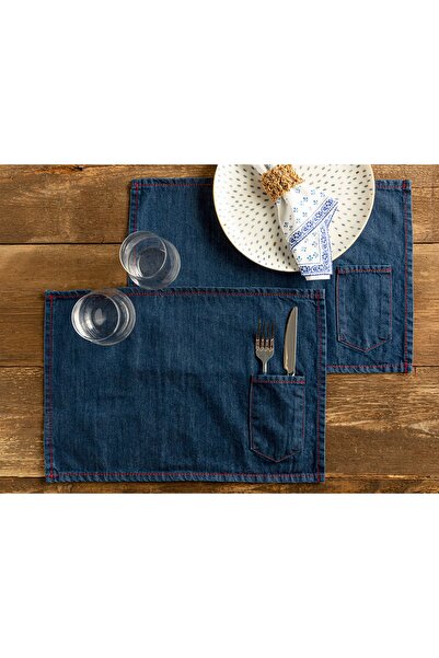 English Home Βαμβακερό τζιν σετ 2 τεμαχίων για αμερικάνικο σερβίτσιο 30x45 εκ...